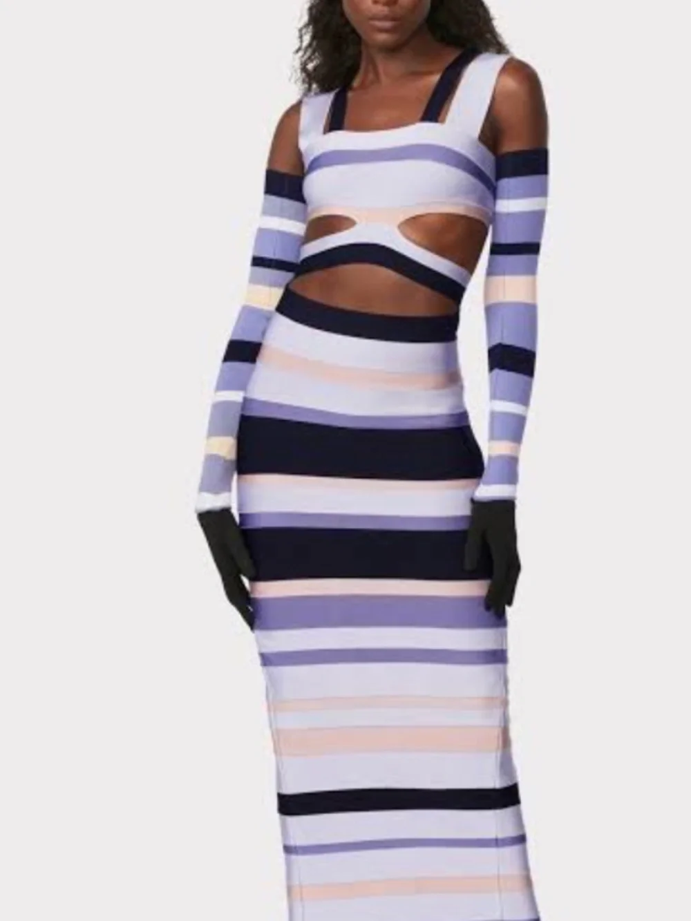 Herve Leger Stripes Gloves NWT